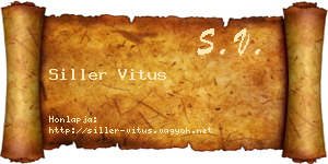 Siller Vitus névjegykártya